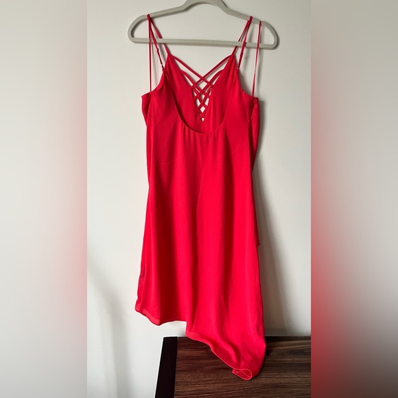 Guess Womens Sleeveless Ellia Strappy Asymetrical Dress - Picture 2 of 5